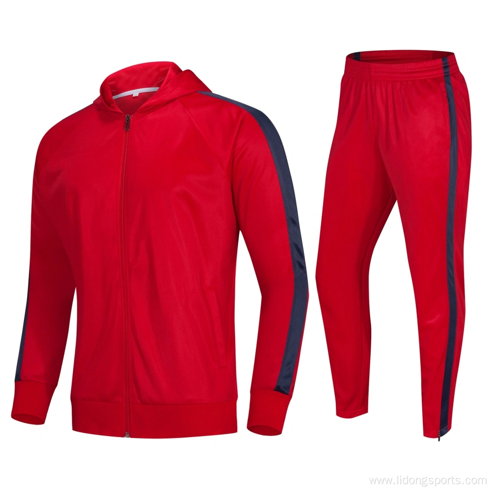 Plain Blank Casual Polyester Fleece Gym Hooded Tracksuits China